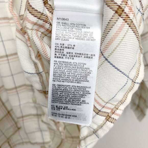 Marmot Boyfriend Flannel Shirt - Cream - Picture 3 of 5